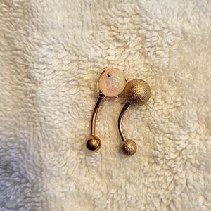 NWOT Bellybutton ring set rose gold color